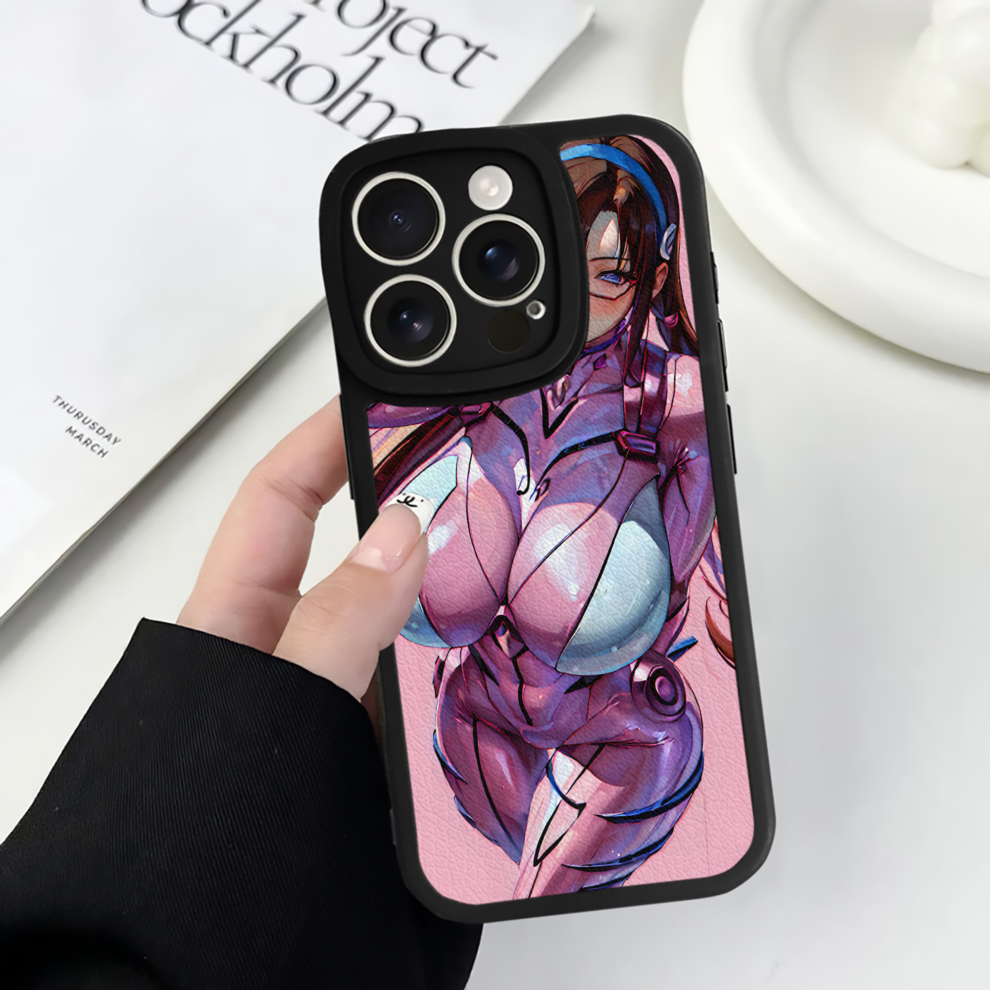 （画像用） EVA 新世紀エヴァンゲリオン 【iPhone 16シリーズ対応】シリコンスマホケース（レザー調） 材質：シリコン